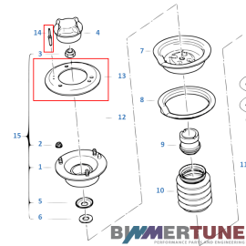 Front strut tower reinforcement plates • BMW E46 & Z4 |1999 to 2008|